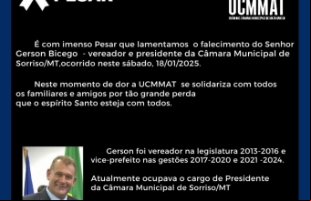 Presidente da Câmara de Sorriso (MT) morre após sofrer AVC